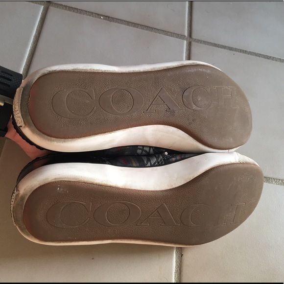 COACH Zorra Multi-Plaid Sneakers Sparkle size 8.5 - Picture 6 of 8